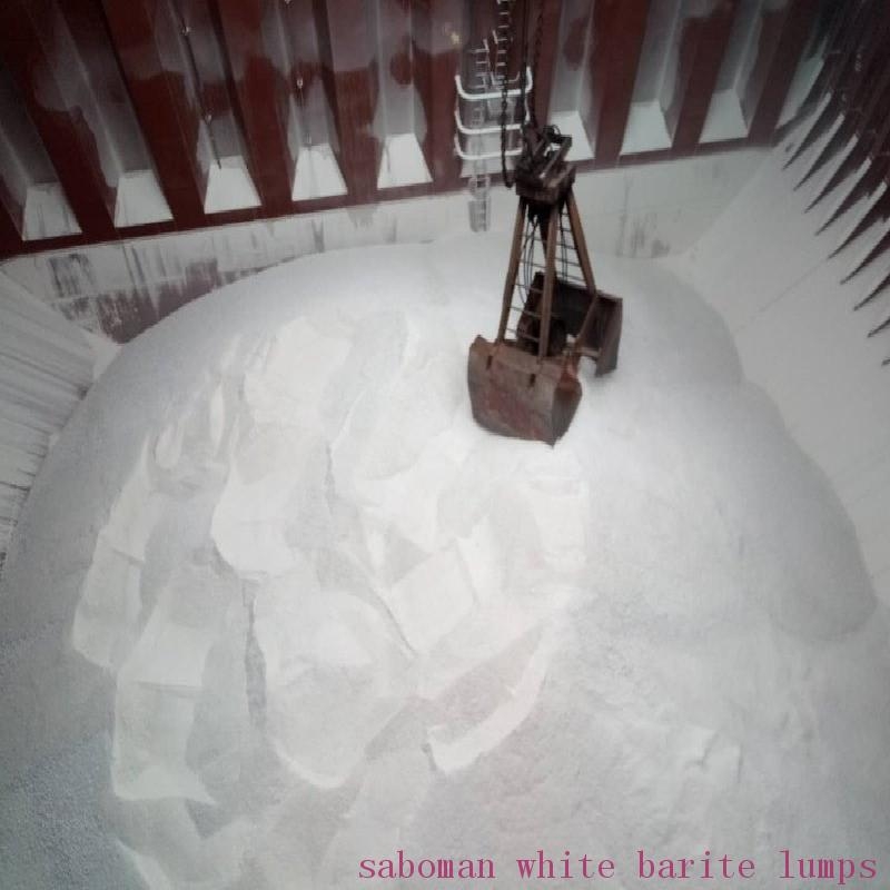 wholesale China White barite ore L Value 97% 97% white lumps  saboman